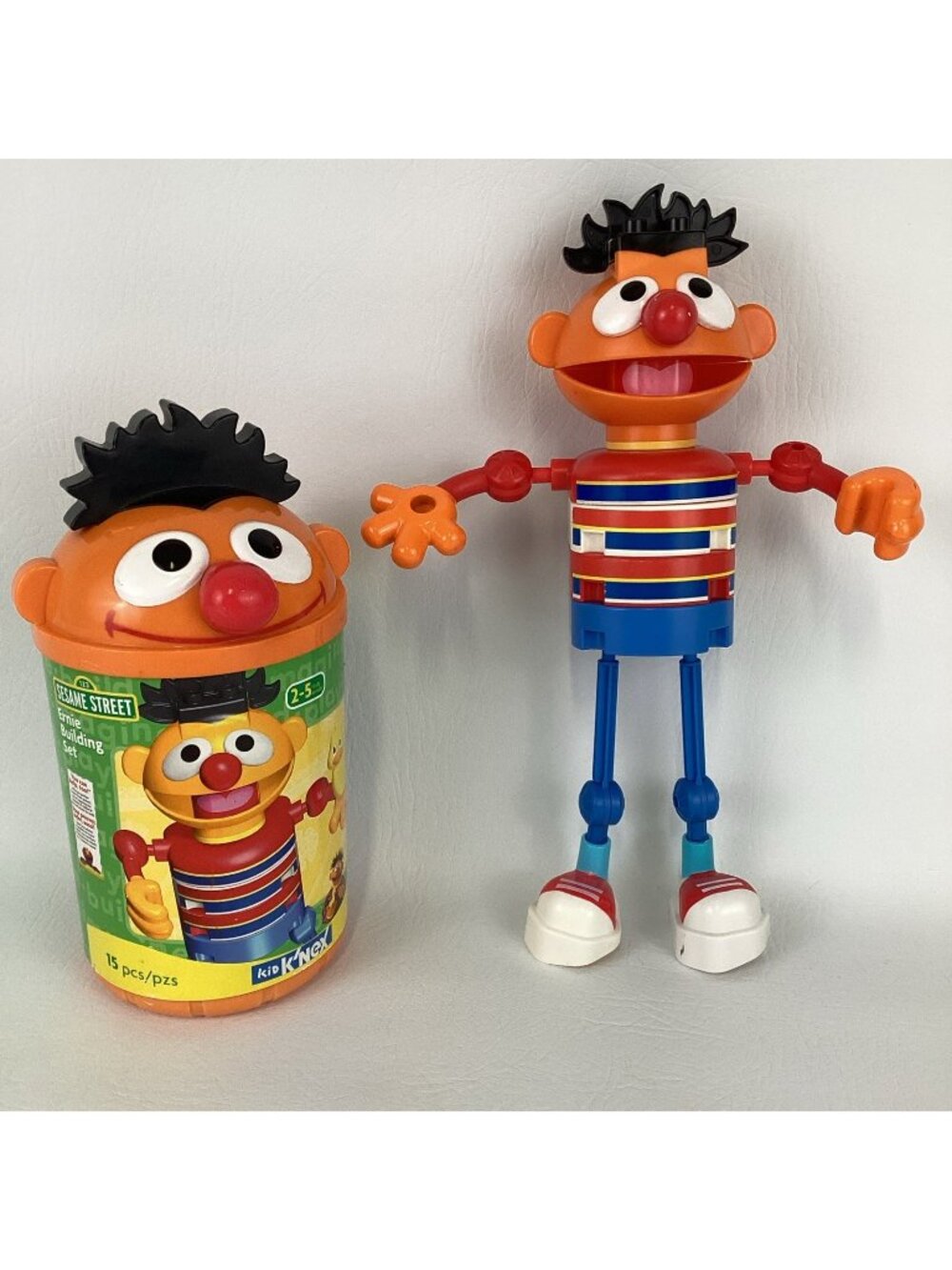Kid K'Nex Sesame Street Ernie Building Set Muppet Character 11" Figure Toy